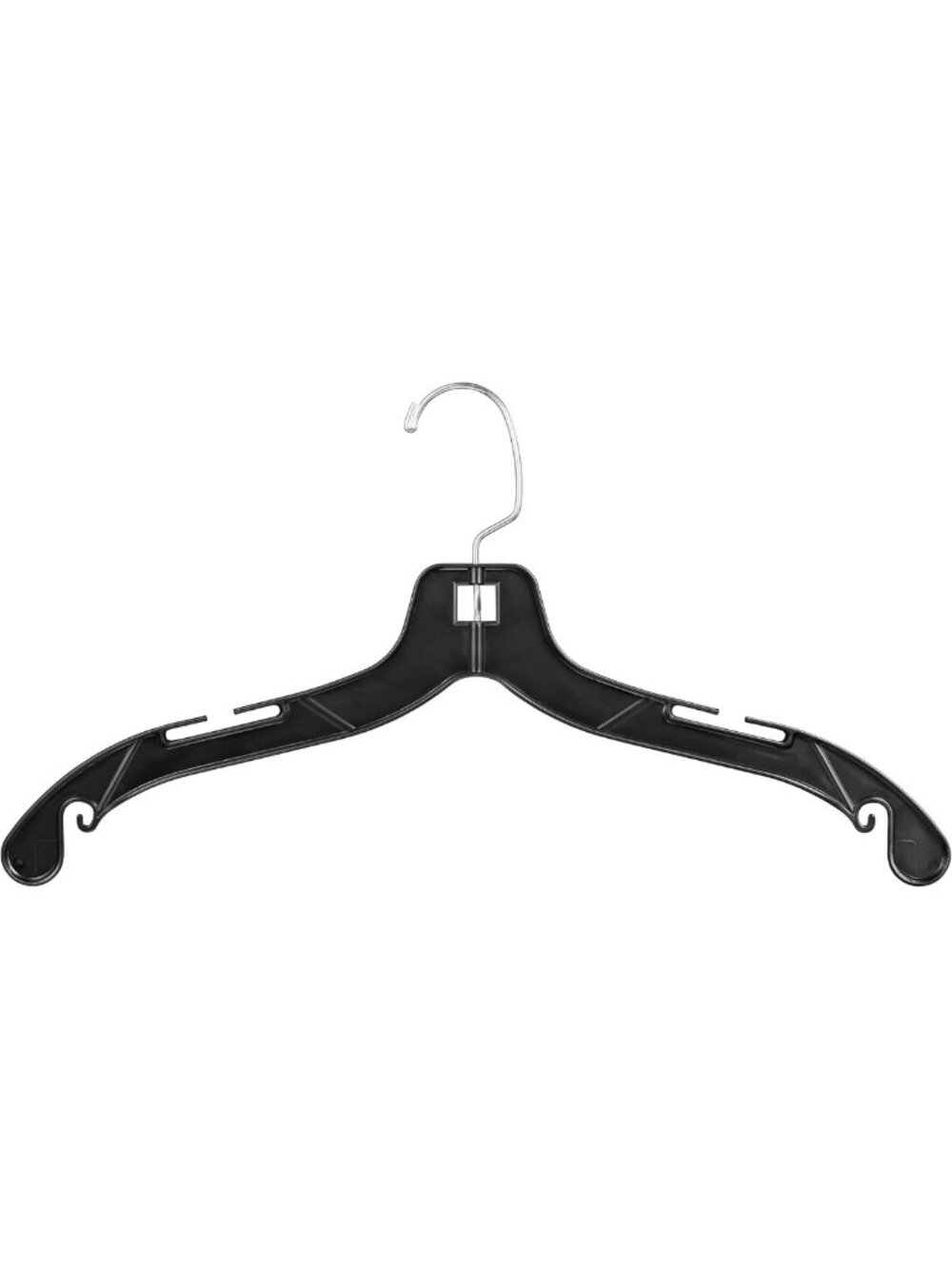 Heavy Duty Black Plastic Hangers - 100 Pack for Clothes Organization & Storage
